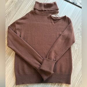 PAIGE Chocolate Brown Turtleneck Sweater